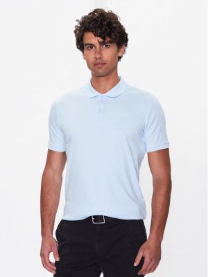 Polo marškinėliai slim fit Calvin Klein mėlyna