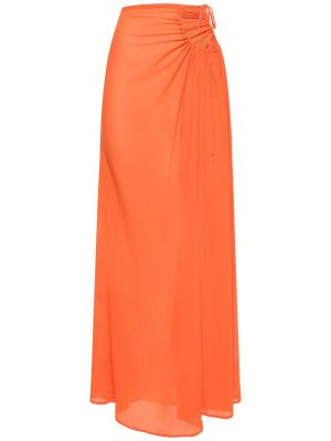 Šifonová dlhá sukňa Sid Neigum oranžová