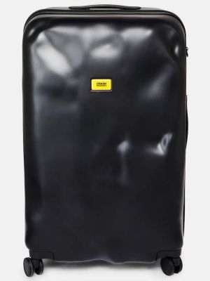Kockás bőrönd Crash Baggage fekete