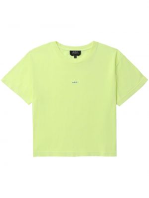 T-shirt con stampa A.p.c. verde