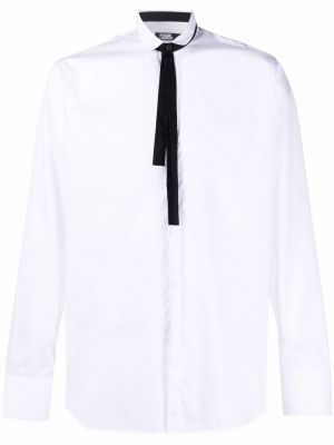 Camisa de algodón Karl Lagerfeld blanco