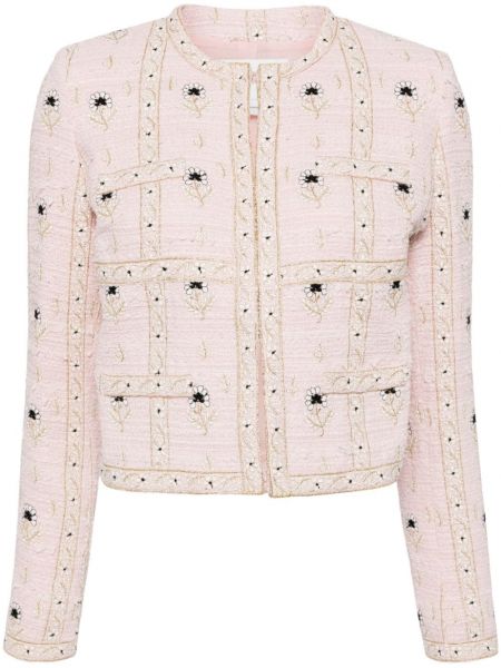 Jacquard jakna s cvjetnim printom Giambattista Valli ružičasta