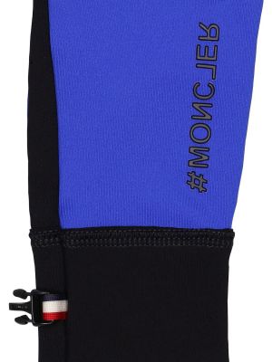 Nylonowe rękawiczki z dżerseju Moncler Grenoble niebieskie