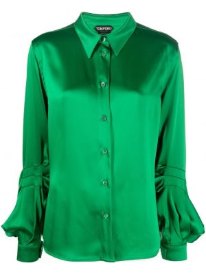 Chemise à manches bouffantes Tom Ford vert