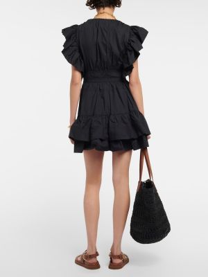 Mini robe en coton Ulla Johnson noir