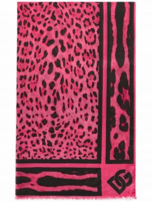 Seiden schal mit print mit leopardenmuster Dolce & Gabbana