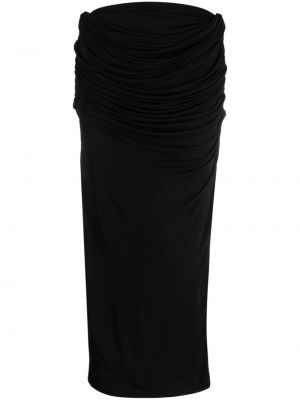 Drapované midi sukně Paris Georgia Černé