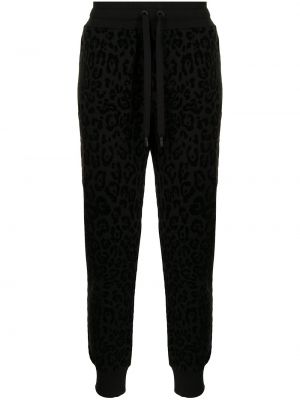 Sporthose mit print mit leopardenmuster Dolce & Gabbana schwarz