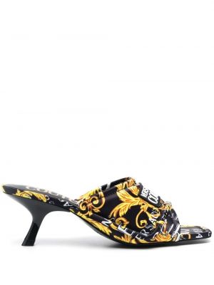 Papuci tip mules cu imagine Versace Jeans Couture