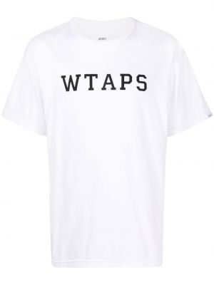 Тениска с принт Wtaps бяло
