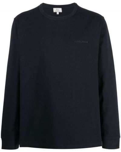 Trykt bomull sweatshirt Woolrich blå