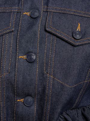 Bavlnená priliehavá džínsová bunda Cecilie Bahnsen modrá