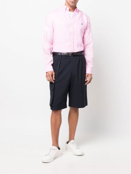 Pūkinė polo marškinėliai Polo Ralph Lauren rožinė
