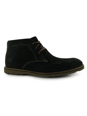 Semišové členkové topánky Rockport čierna