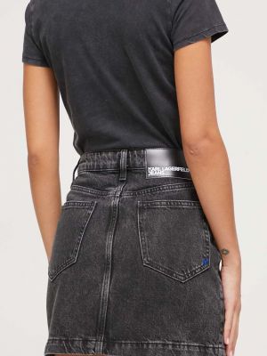 Džínová sukně Karl Lagerfeld Jeans černé