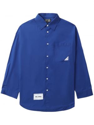 Chemise en coton avec applique Izzue bleu