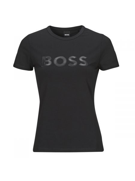 Tričko s krátkými rukávy Boss černé