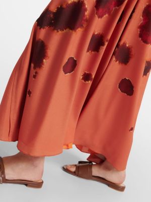 Midi šaty s potiskem Altuzarra oranžové