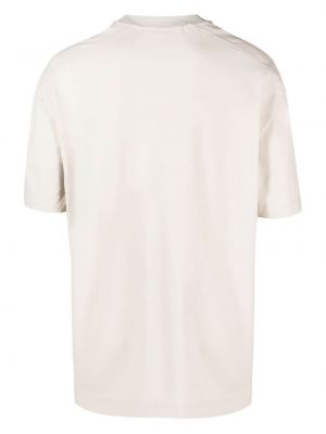 T-shirt mit stickerei aus baumwoll Calvin Klein Jeans weiß