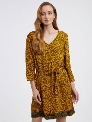 Květinové šaty Camaieu žluté