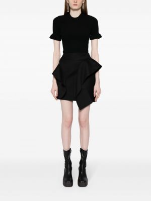 Vlněné mini sukně Jnby černé