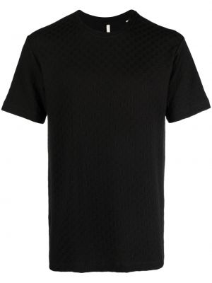 Žakardinis medvilninis marškinėliai Sunflower juoda