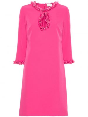 Sukienka koktajlowa z cekinami z krepy Parosh różowa