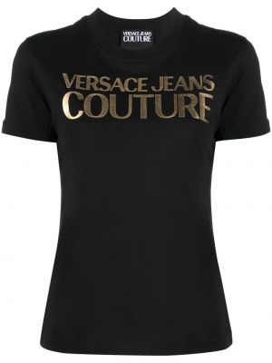 Μπλούζα με σχέδιο Versace Jeans Couture μαύρο
