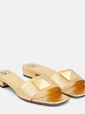 Pantofi din piele Valentino Garavani auriu