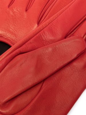 Rękawiczki skórzane Durazzi Milano czerwone