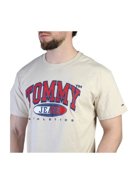 Camiseta de algodón Tommy Hilfiger marrón