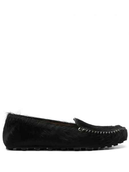 Pantofi loafer din fleece Marni negru