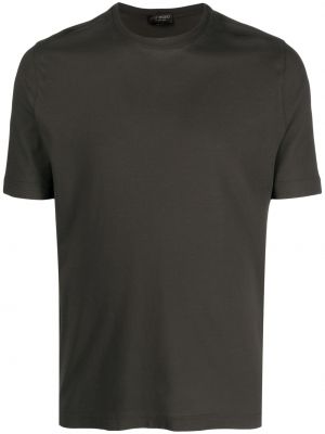 T-shirt con scollo tondo Dell'oglio grigio