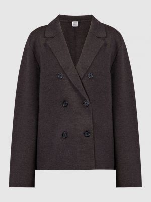 Коричневый шерстяной пиджак Toteme