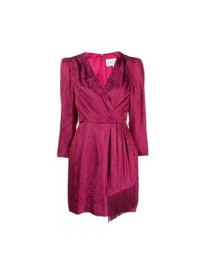 Jedwabna sukienka mini Saloni różowa