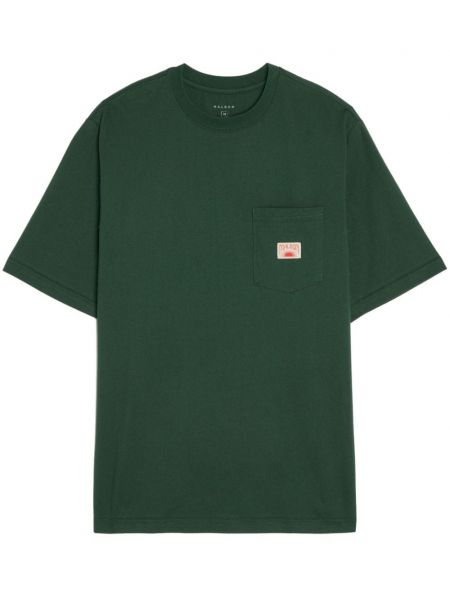 Памучна тениска с принт Malbon Golf зелено