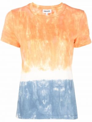 T-shirt con stampa tie-dye Kenzo arancione