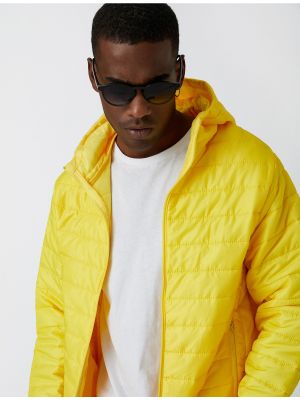 Vízálló kapucnis dzseki zsebes Koton sárga
