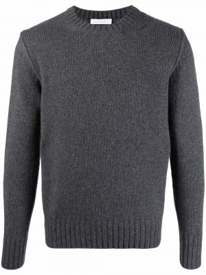 Плетен кашмирен вълнен пуловер Cruciani сиво