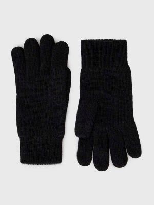 Vlněné rukavice Barbour černé