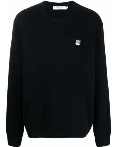Пуловер с кръгло деколте Maison Kitsuné черно