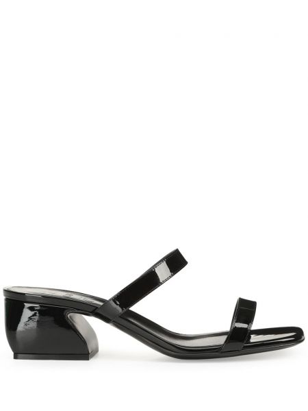 Kožené sandále Sergio Rossi čierna