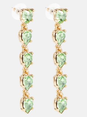 Kolczyki z kryształkami Oscar De La Renta zielone