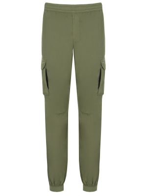Хлопковые брюки карго Fradi зеленые