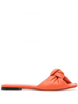 Dabīgās ādas sandales Santoni oranžs