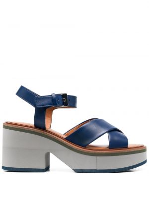 Kožené sandále Clergerie modrá