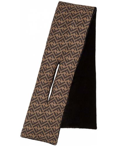 Bufanda reversible Fendi marrón