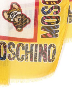 Echarpe à imprimé Moschino jaune