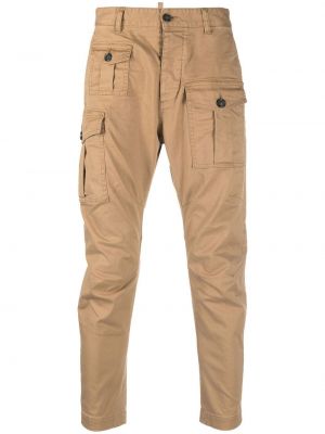 Pantalon cargo slim avec poches Dsquared2 marron