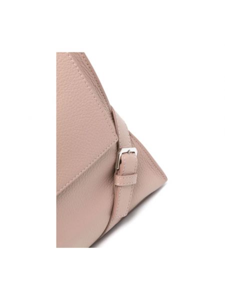 Bolsa de hombro de cuero con bolsillos Orciani rosa
